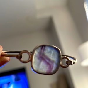 Natural Stone and Sterling Silver Bracelet